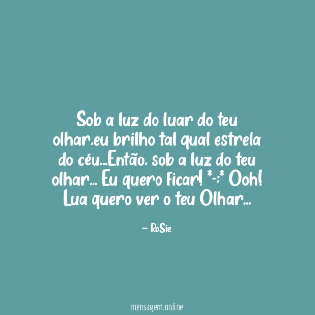Sob a luz do luar do teu olhar