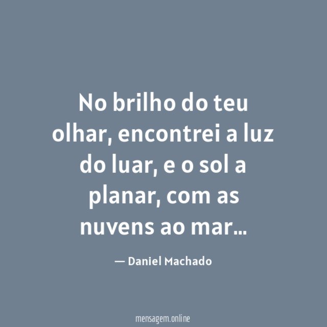 No brilho do teu olhar