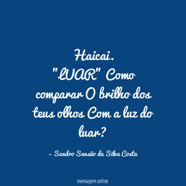 Haicai. "LUAR"