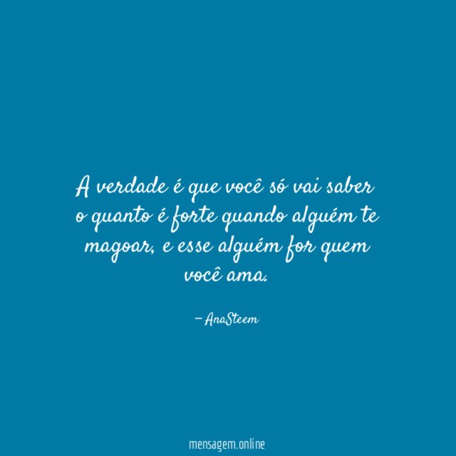 A verdade é que você só vai saber