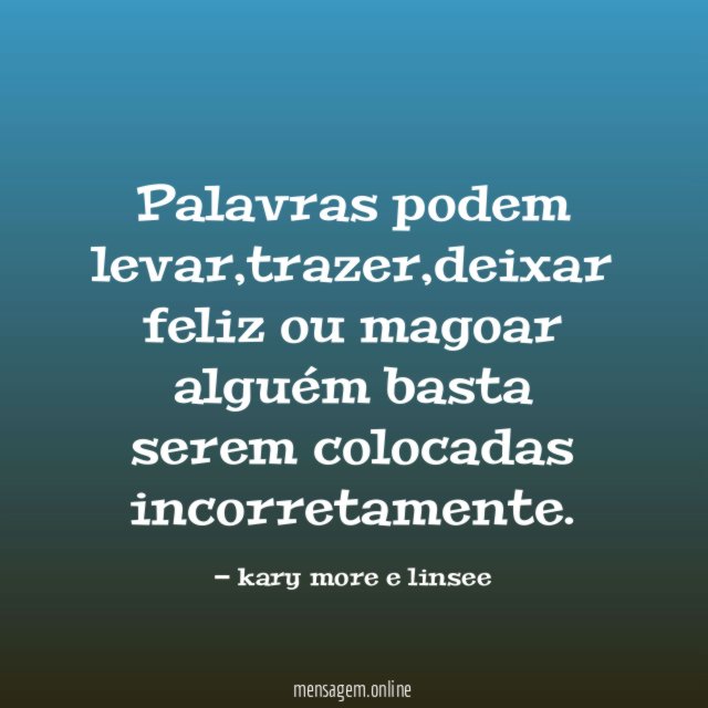 Palavras podem levar