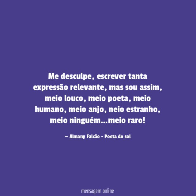 Me desculpe
