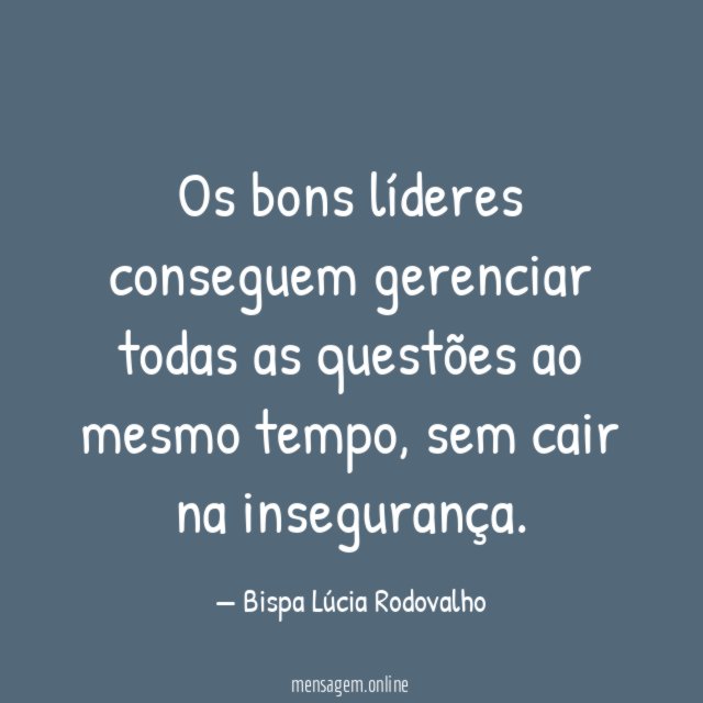 Os bons líderes conseguem gerenciar todas as questões