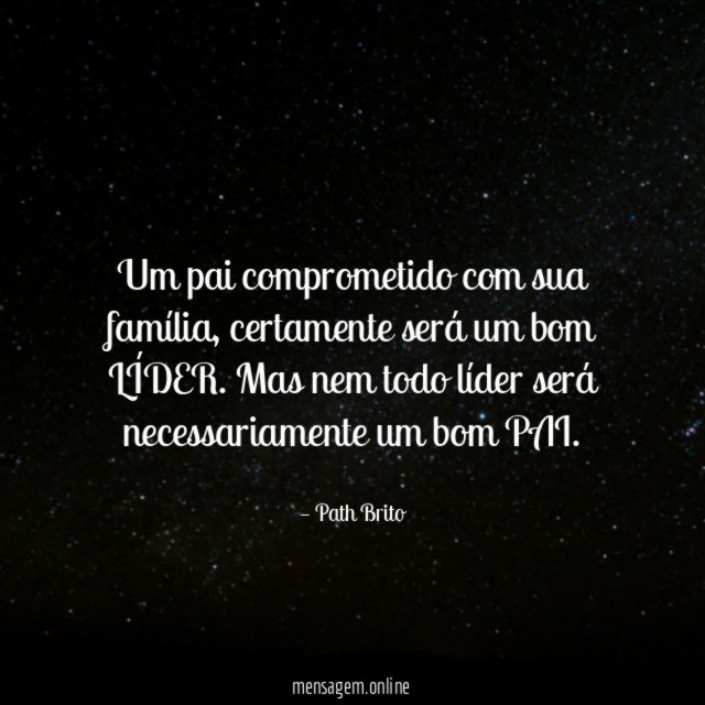 Um pai comprometido com sua família
