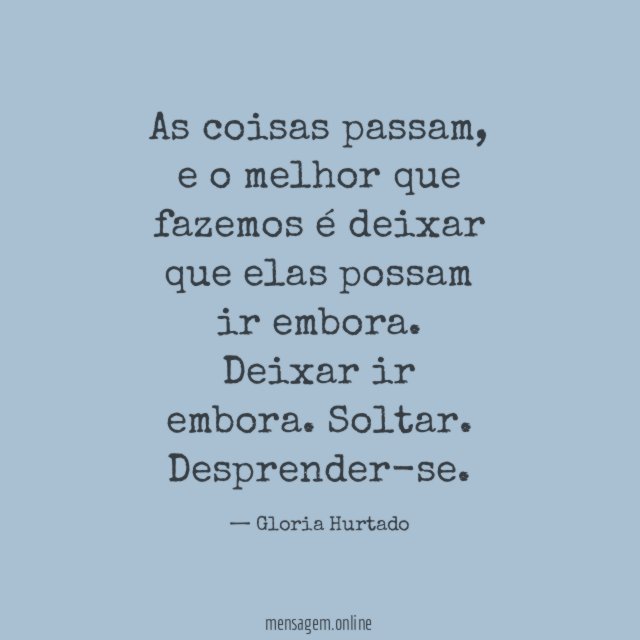 As coisas passam