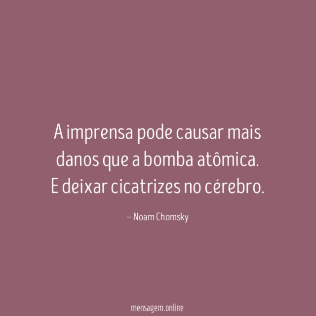 A imprensa pode causar mais danos que a bomba atômica