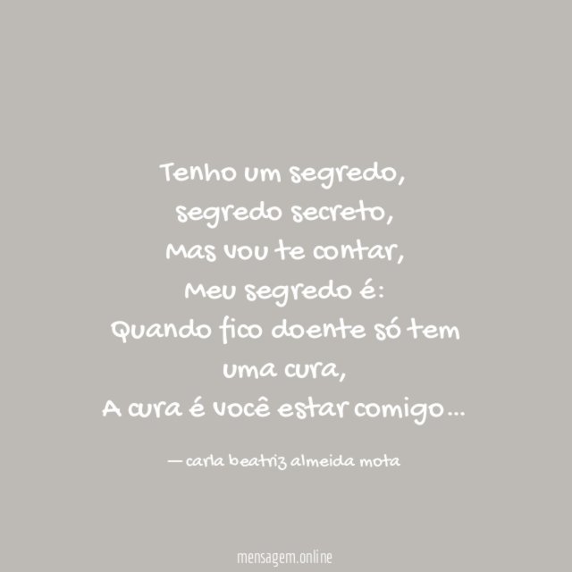 Tenho um segredo