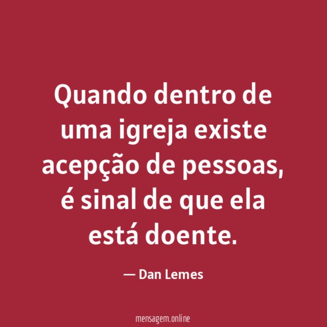 Quando dentro de uma igreja existe acepção de pessoas