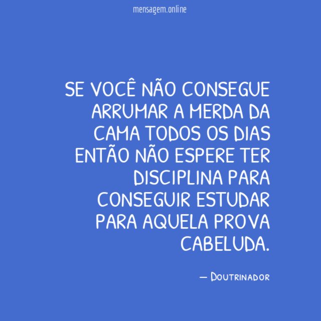 Se você não consegue arrumar a merda da