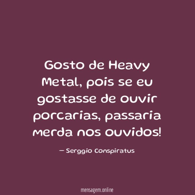 Gosto de Heavy Metal