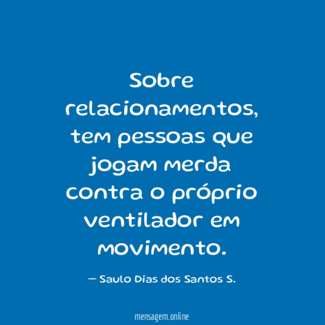 Sobre relacionamentos