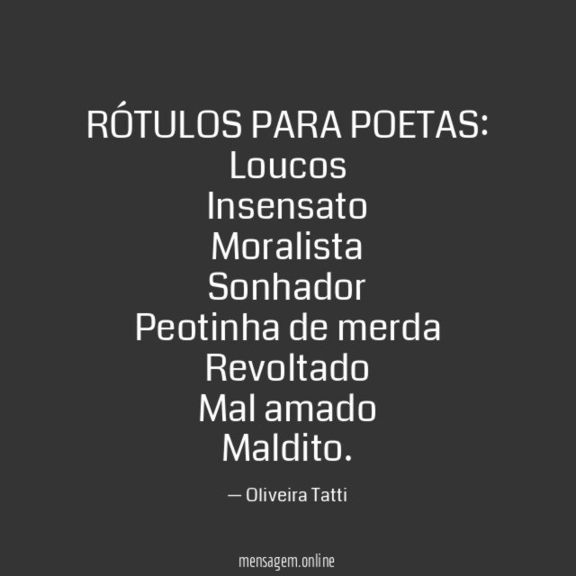 RÓTULOS PARA POETAS