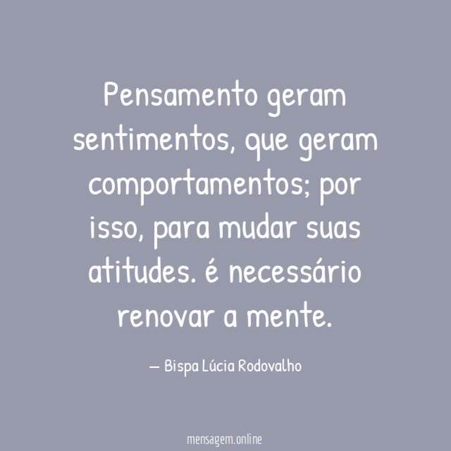 Pensamento geram sentimentos