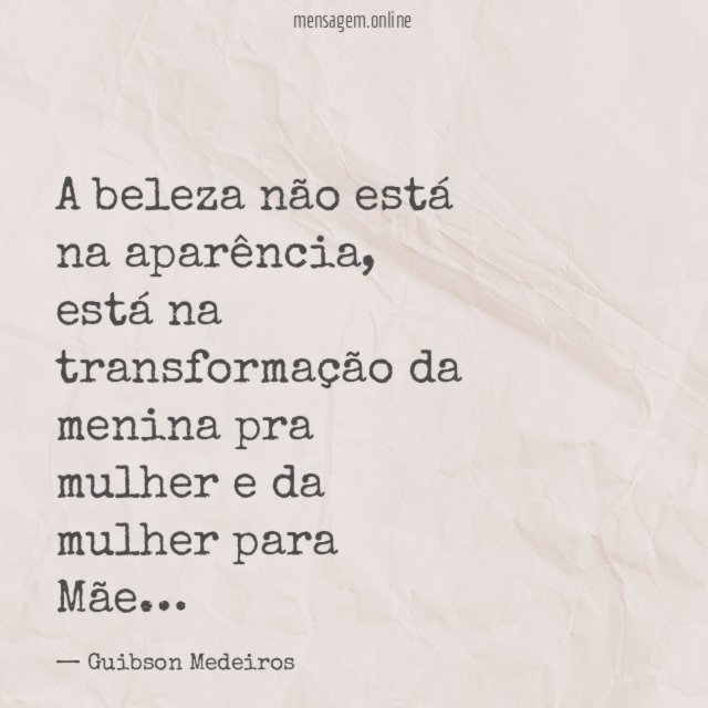 A beleza não está na aparência
