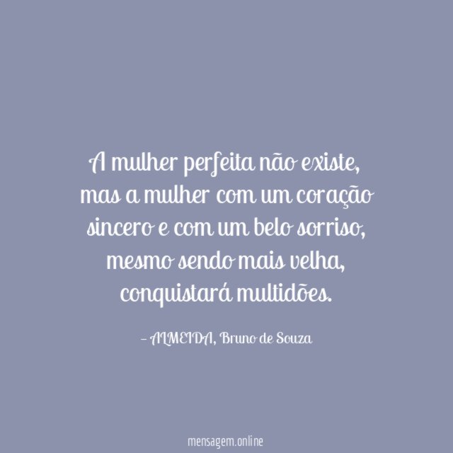 A mulher perfeita não existe