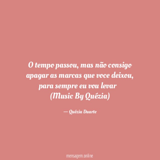 O tempo passou