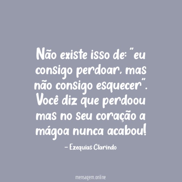 Não existe isso de