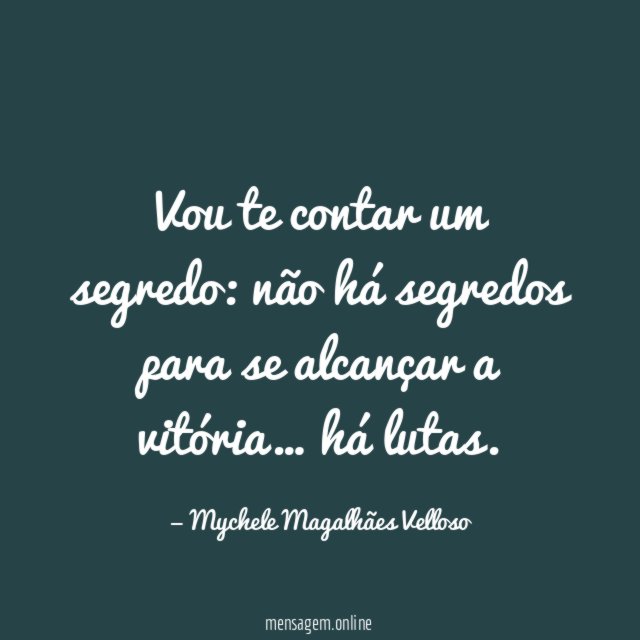 Vou te contar um segredo