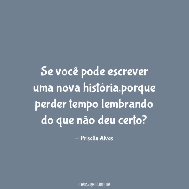 Se você pode escrever uma nova história