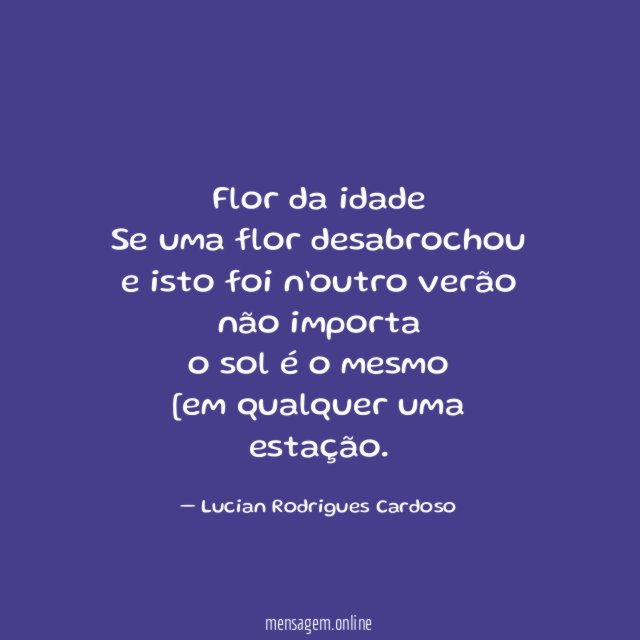 Flor da idade