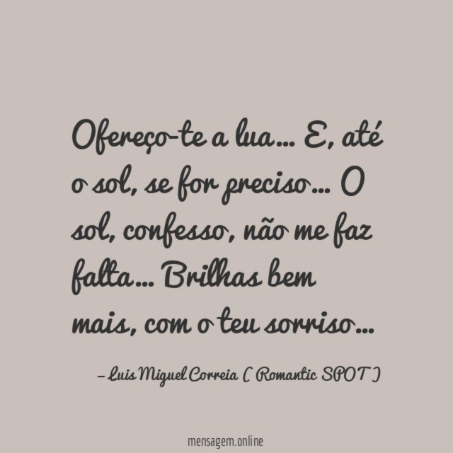 Ofereço-te a lua