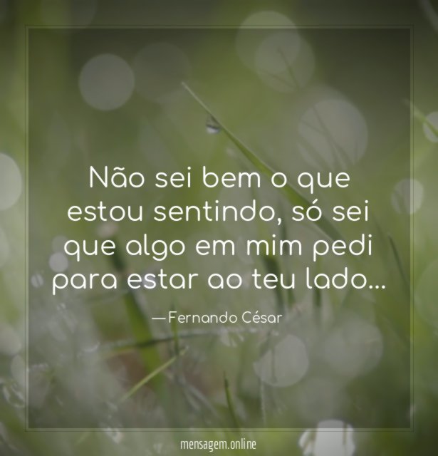 Não sei bem o que estou sentindo