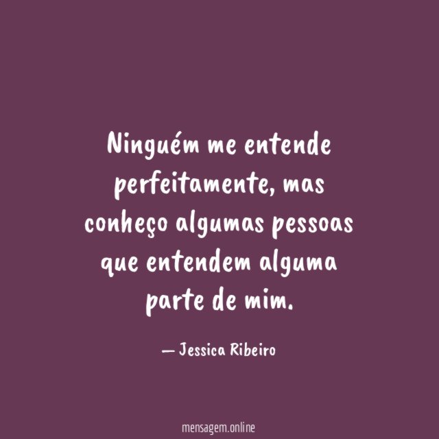 Ninguém me entende perfeitamente