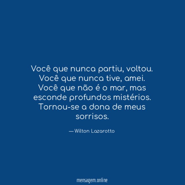 Você que nunca partiu