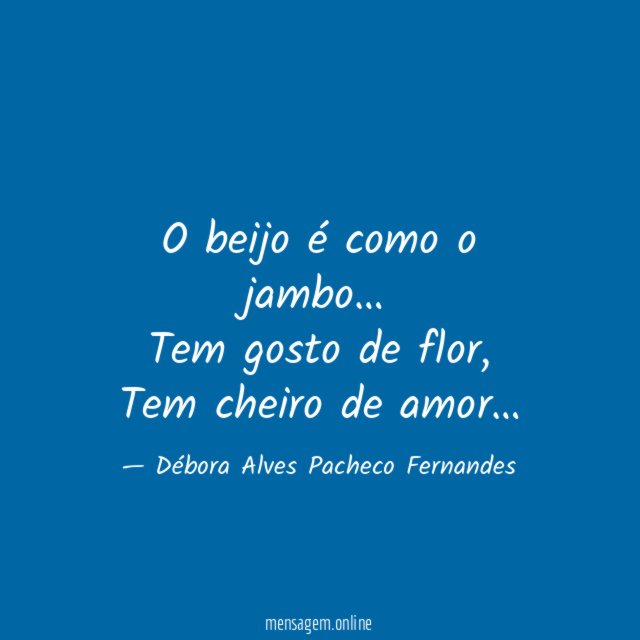 O beijo é como o jambo