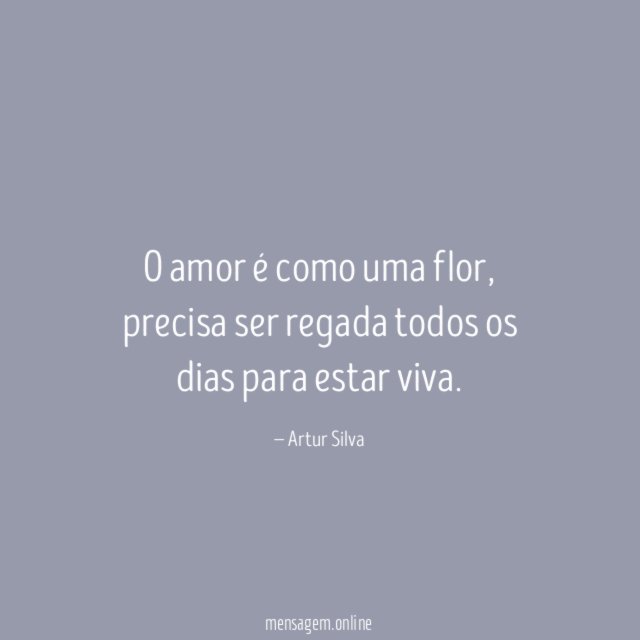 O amor é como uma flor