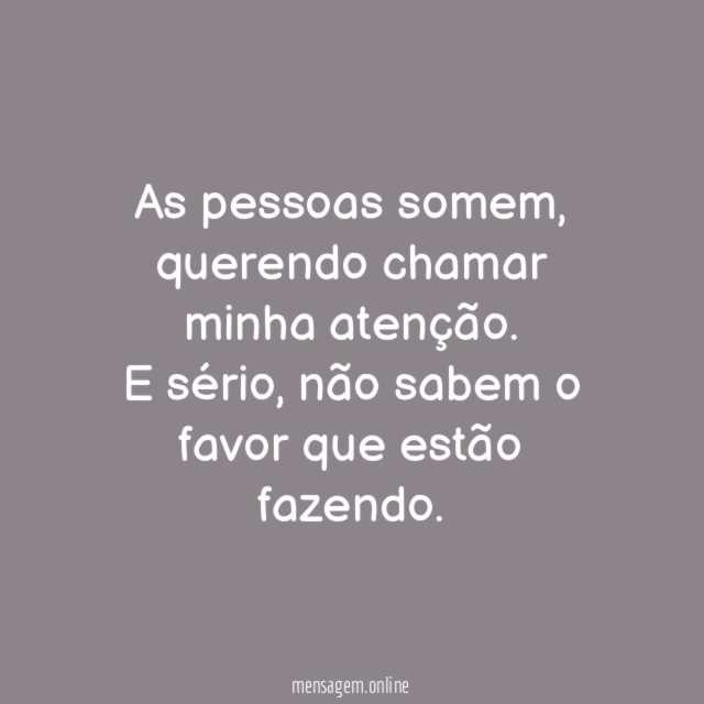 As pessoas somem
