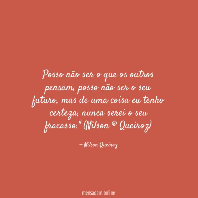 Posso não ser o que os outros pensam