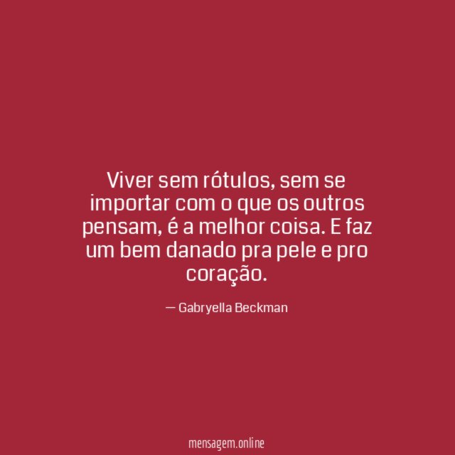 Viver sem rótulos