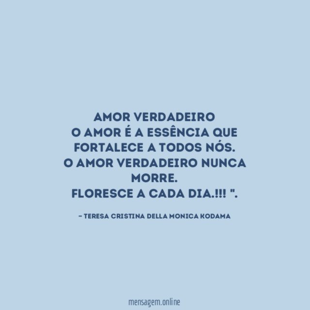"Amor verdadeiro