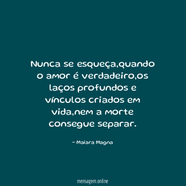 Nunca se esqueça