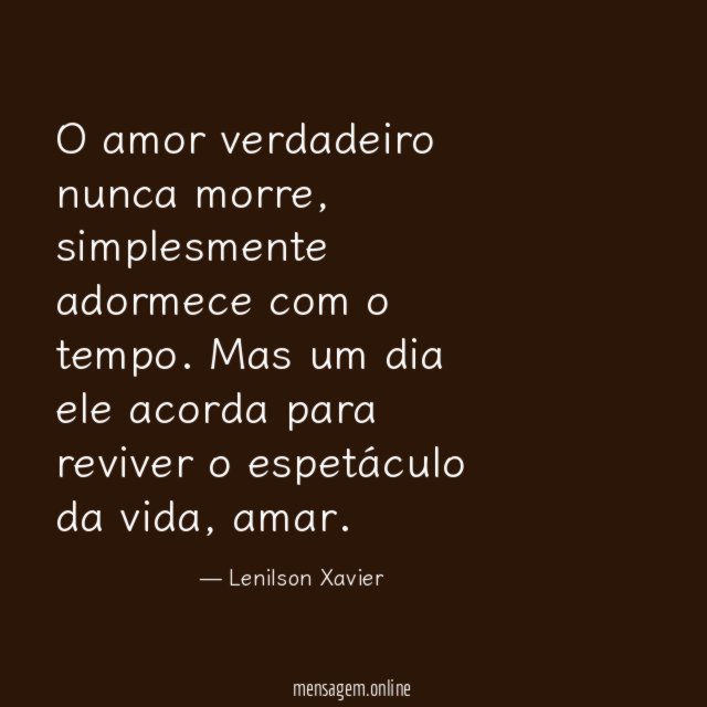 O amor verdadeiro nunca morre