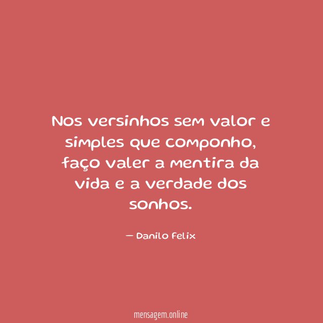 Nos versinhos sem valor e simples que componho