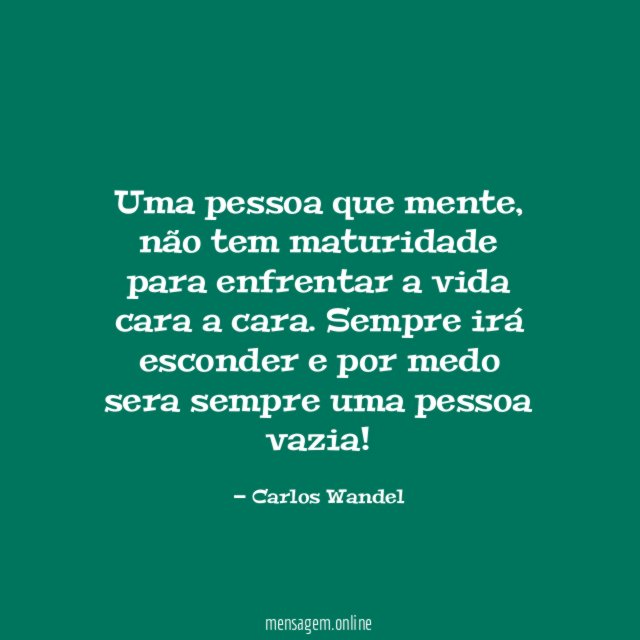 Uma pessoa que mente