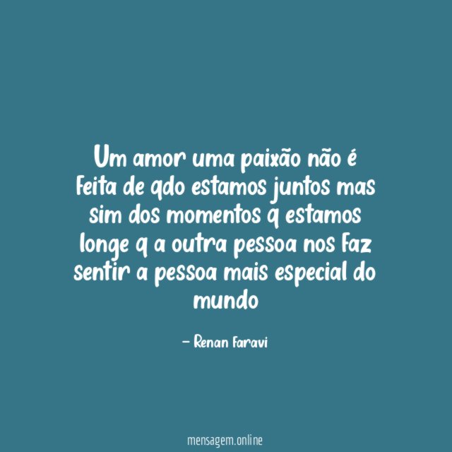 Um amor uma paixão não é feita de