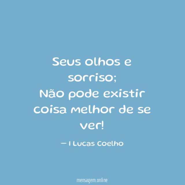 Seus olhos e sorriso