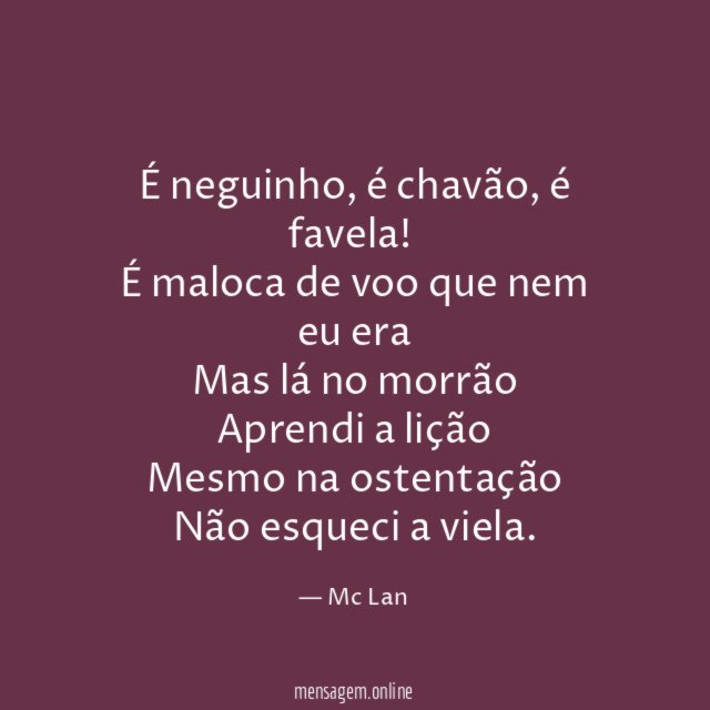 ♫ É neguinho