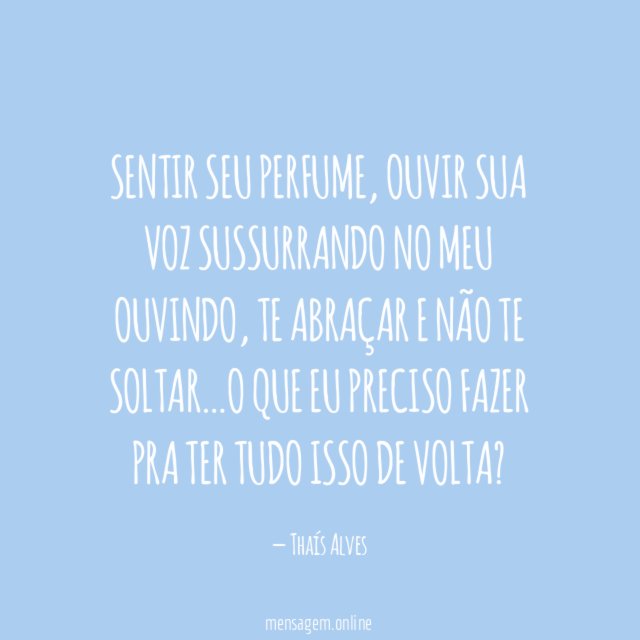 Sentir seu perfume