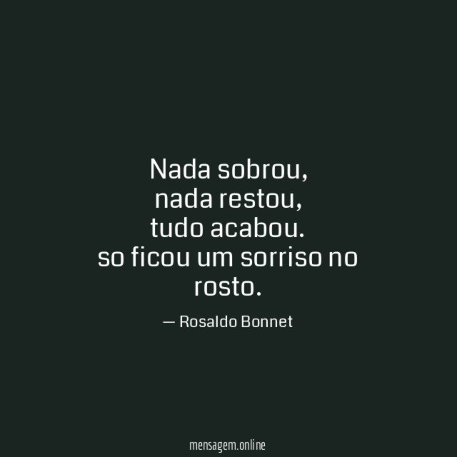 nada sobrou