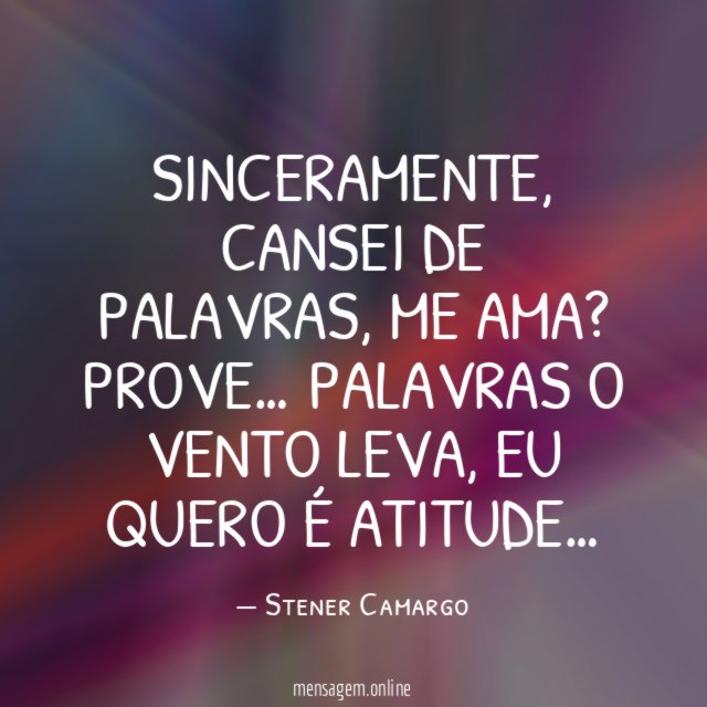 Sinceramente