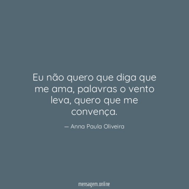 Eu não quero que diga que me ama