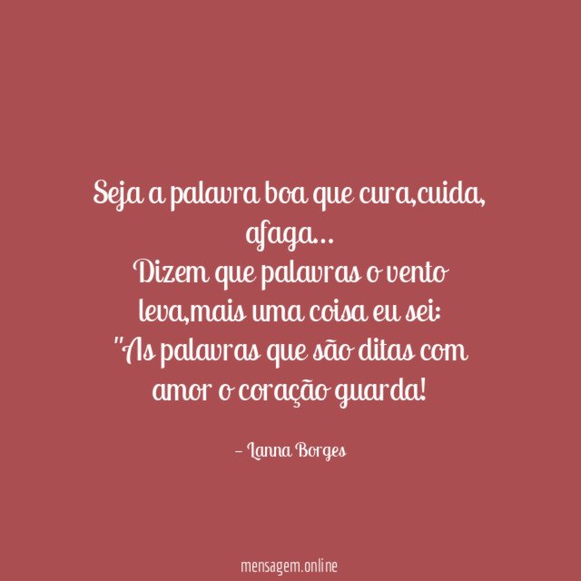 Seja a palavra boa que cura