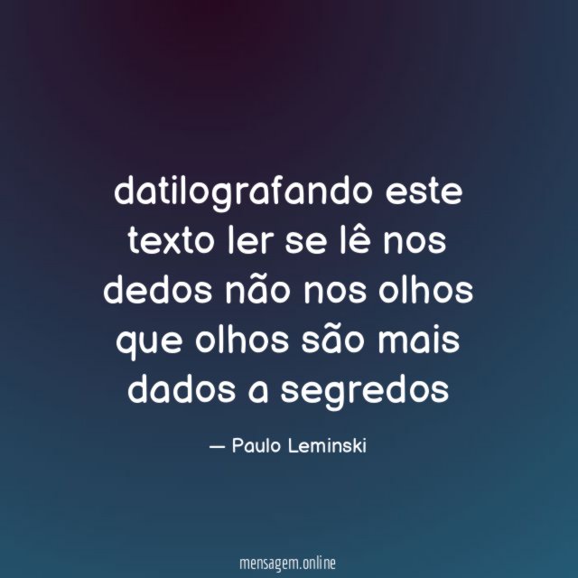 datilografando este texto