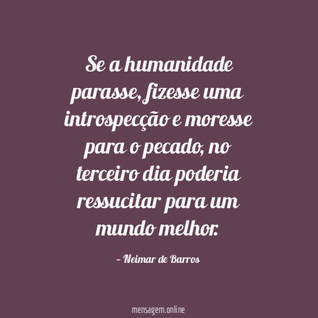 Se a humanidade parasse