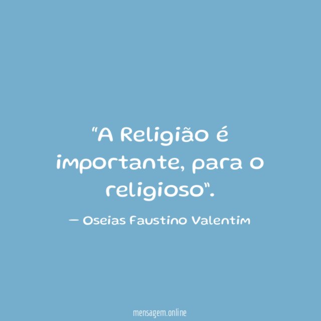 A Religião é importante