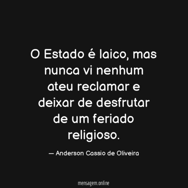 O Estado é laico